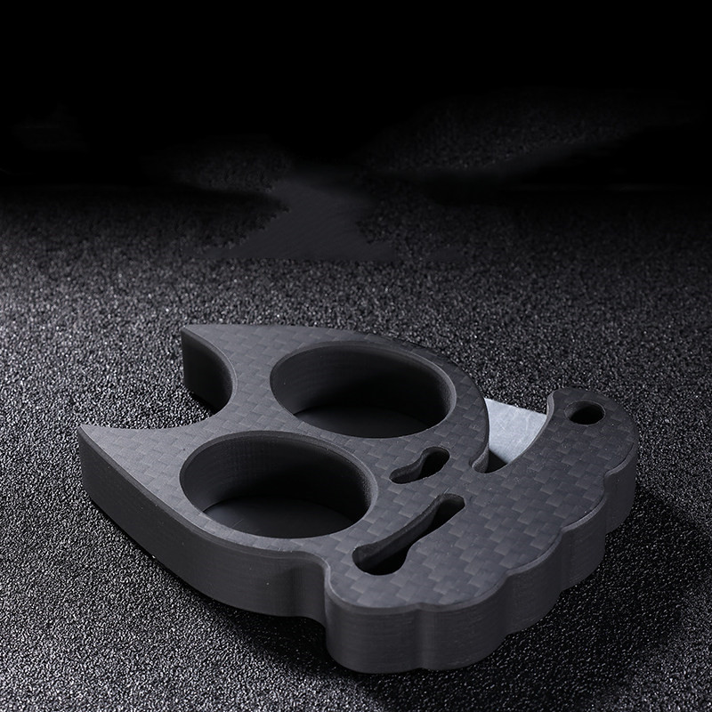 Carbon Fiber Cat-Head Two-Finger Knuckle Duster (2)