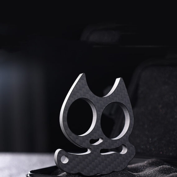 Carbon Fiber Cat-Head Two-Finger Knuckle Duster (3)