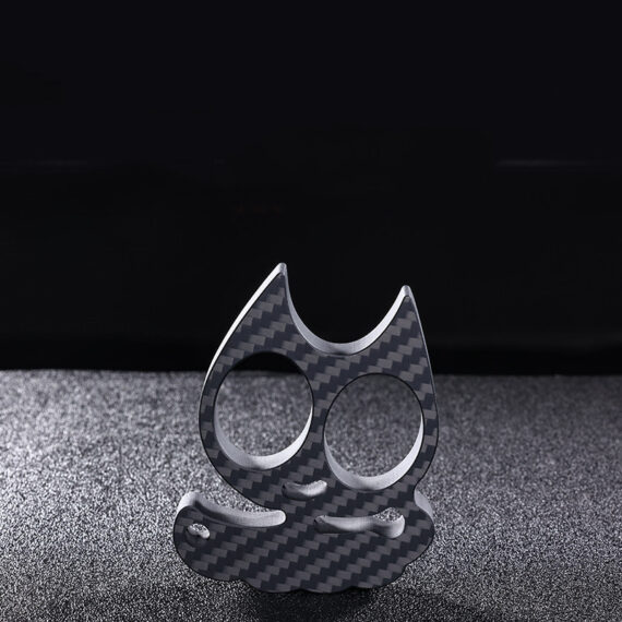 Carbon Fiber Cat-Head Two-Finger Knuckle Duster