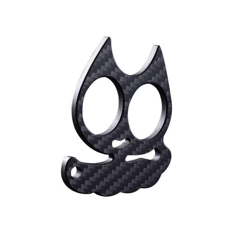 Carbon Fiber Cat-Head Two-Finger Knuckle Duster A