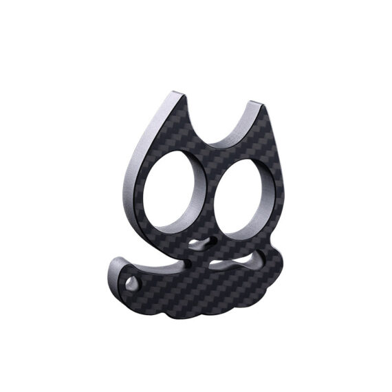 Carbon Fiber Cat-Head Two-Finger Knuckle Duster C