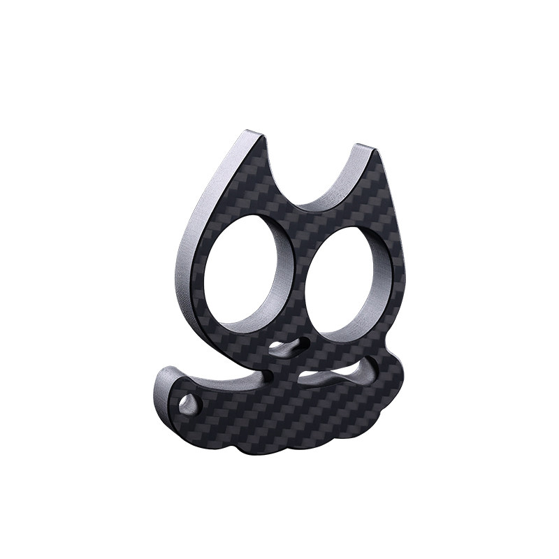 Carbon Fiber Cat-Head Two-Finger Knuckle Duster C