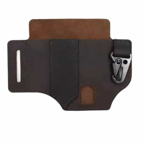 EDC Tactical Tool Leather Holster Survival Waist Pack (4)