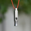 Pure Titanium Survival Whistle Keychain Pendant