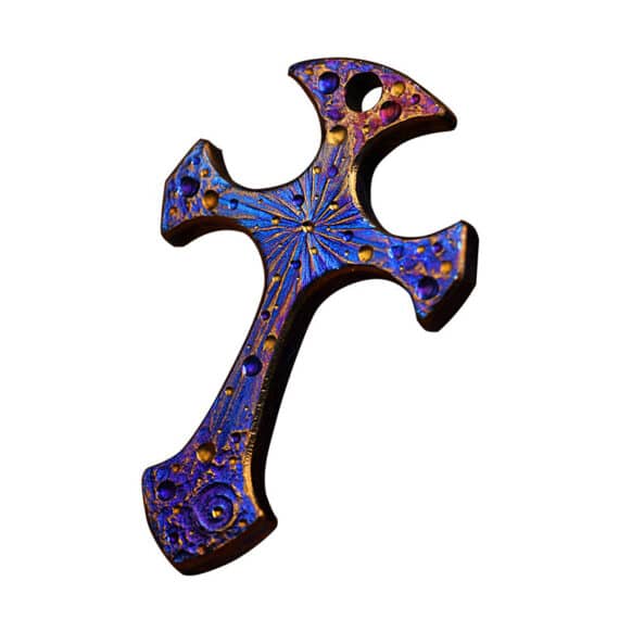 Starry Sky Titanium Alloy Cross Self-Defense Knuckle (Limited Edition) (2)
