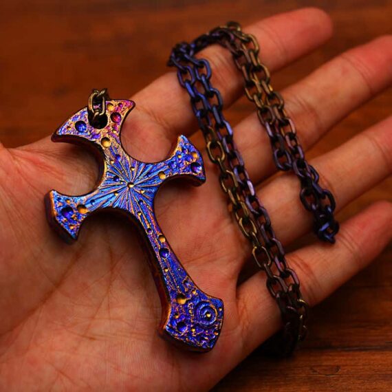 Starry Sky Titanium Alloy Cross Self-Defense Knuckle (Limited Edition) (3)