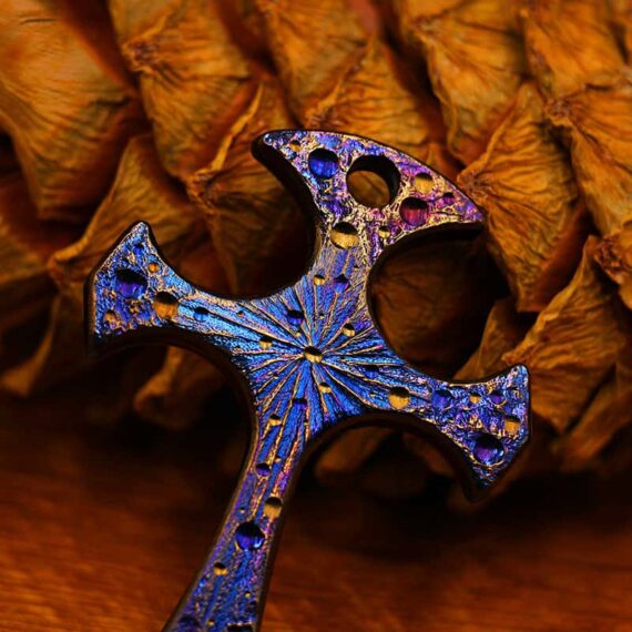 Starry Sky Titanium Alloy Cross Self-Defense Knuckle (Limited Edition) (4)