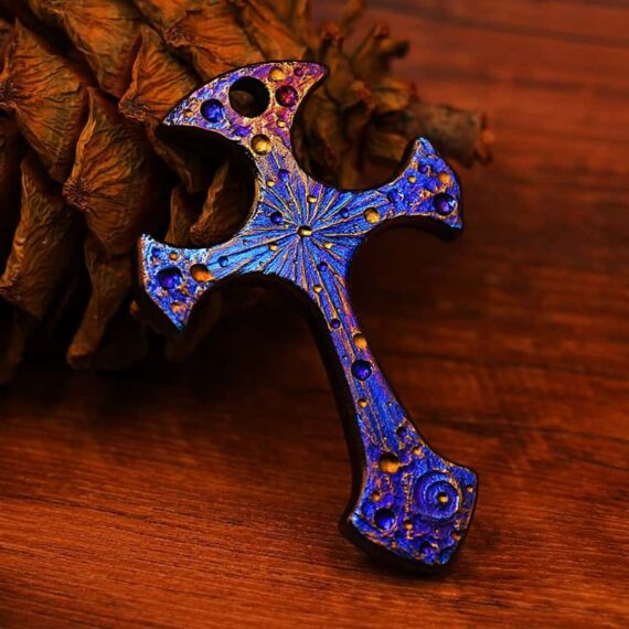 Starry Sky Titanium Alloy Cross Self-Defense Knuckle (Limited Edition) (6)