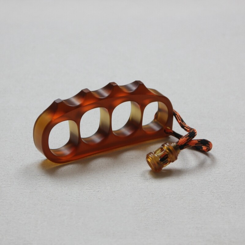 High-Strength Resin Knuckle Duster Ring & Keychain (2)