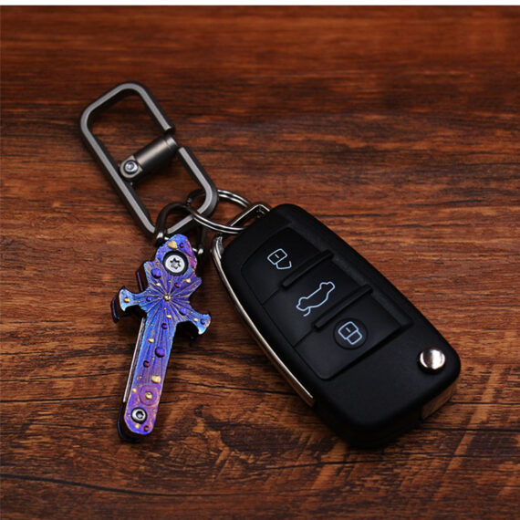Mini Titanium Alloy Knife Keychain Bottle Opener 3