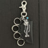 Punk Fish Skull Knuckle Lighter Case Keychain