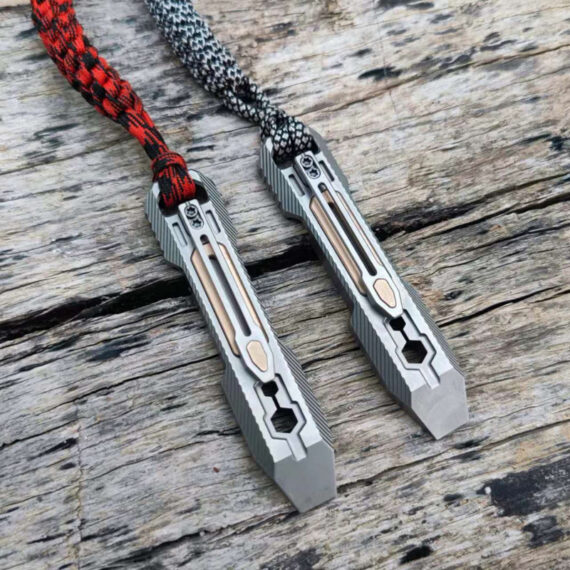 Titanium Alloy EDC Multi-Function Pry Bar Self-Defense Glass Breaker (4)