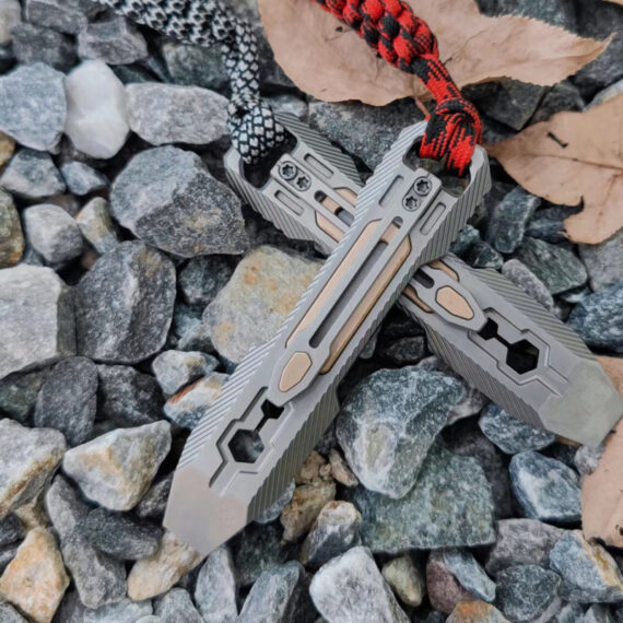 Titanium Alloy EDC Multi-Function Pry Bar Self-Defense Glass Breaker